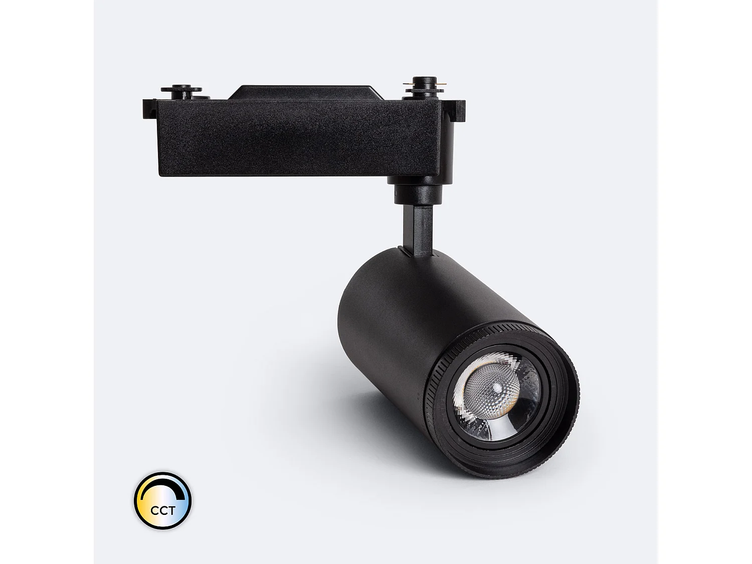 Spot LED sur Rail Monophasé 30W West Dimmable CCT Sélectionnable Multi-angle 15-60º Noir (3000K - 4000K - 6000K) Sélectionnable