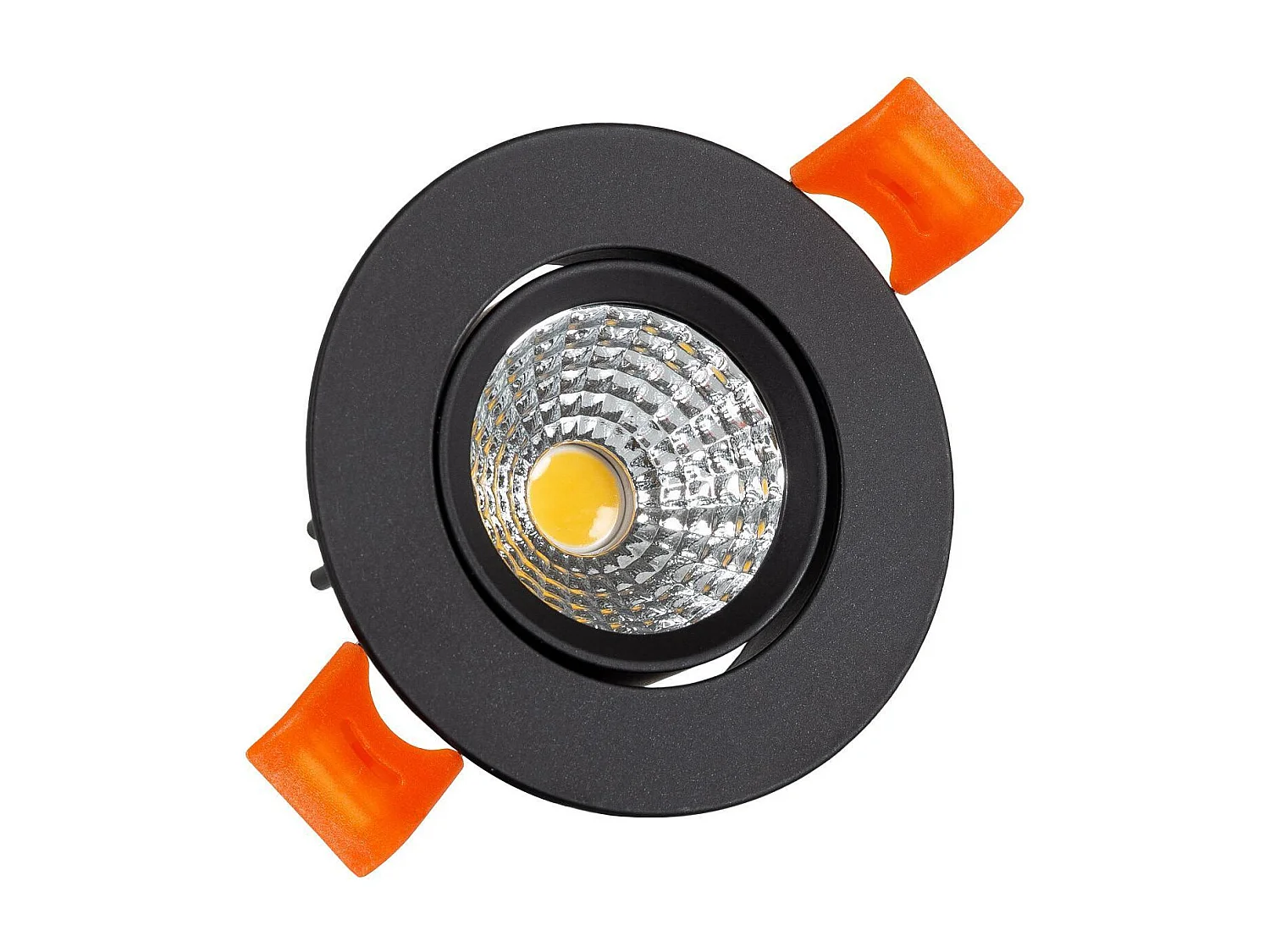 Foco Downlight LED 15W Circular COB CRI90 Corte Ø 90 mm Negro No Flicker 2700K Blanco Cálido