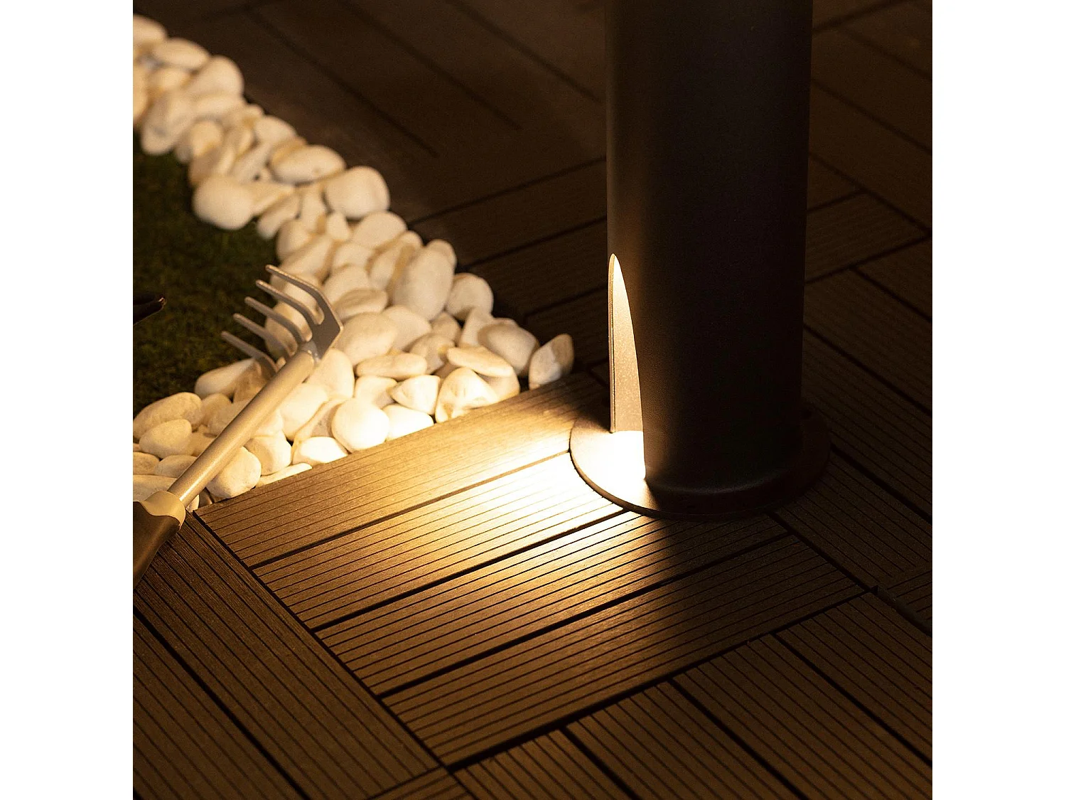 Baliza Exterior LED 10W Superficie Pie 60cm Halosa 3000K Blanco Cálido