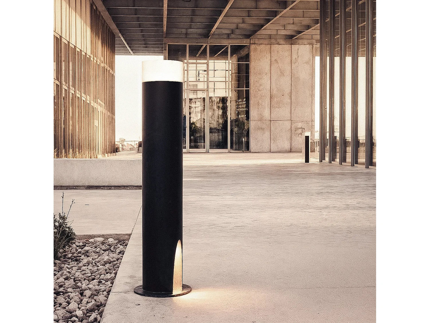 Baliza Exterior LED 10W Superficie Pie 60cm Halosa 3000K Blanco Cálido