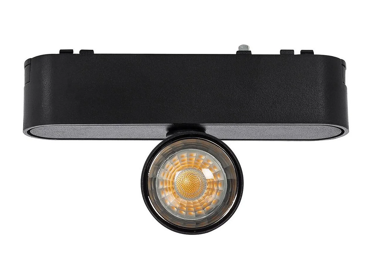 Spot LED sur Rail Magnétique 25mm Extra-Plat 5W 48V Noir 2700K Blanc chaud