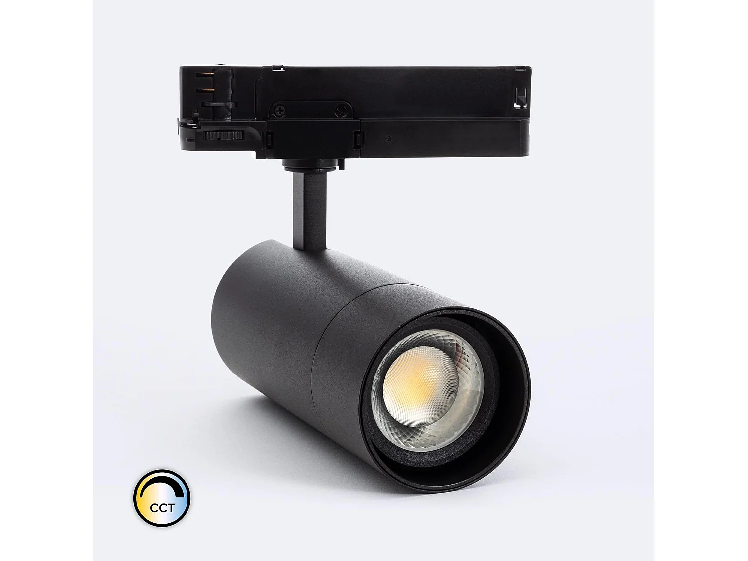 Spot LED sur Rail Triphasé 30W Wild CCT Sélectionnable Multiangle 24-60º Noir