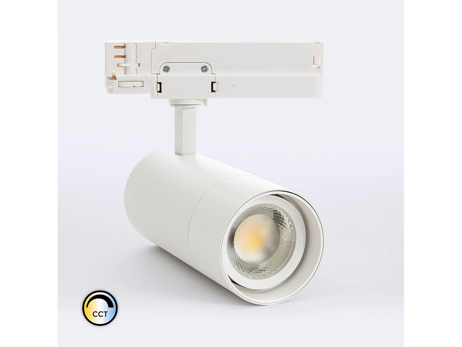Spot LED sur Rail Triphasé 30W Wild CCT Sélectionnable Multiangle 24-60º Noir