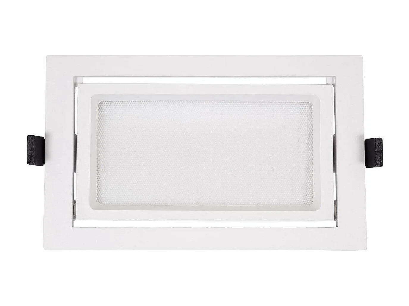 Downlight LED 38W Rectangulaire Orientable  120 lm/W LIFUD Coupe 210x125 mm Blanc Froid No Flicker 6000K