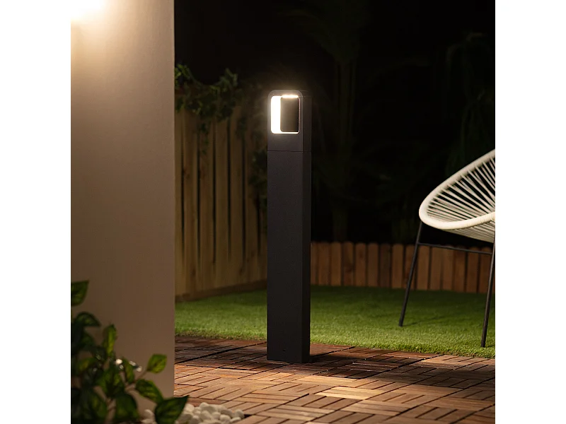 Balise LED Extérieure 6W sur Pied 80cm en Saillie Emerita  4000K Blanc neutre