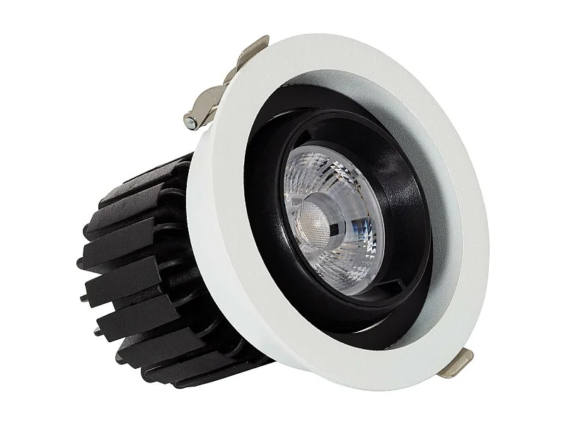 Faretto Downlight LED 12W COB Orientabile 360º Circolare Foro Ø 100mm CRI90 Expert Color No Flicker No Flicker 6000K Bianco Freddo