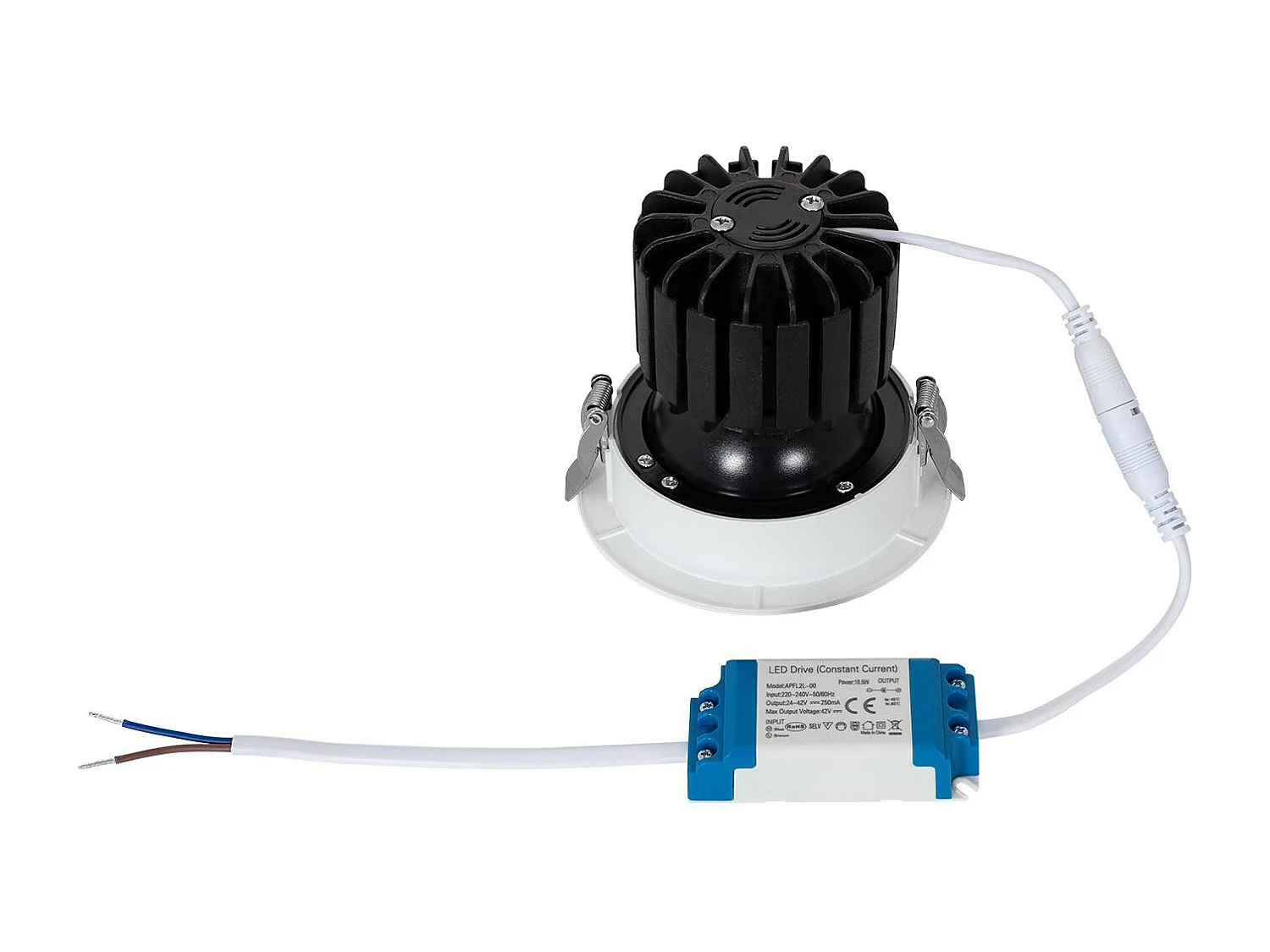 Spot LED Downlight COB Rond Orientable 360º (UGR19) High Lumen Expert Color No Flicker CRI90 12W Coupe Ø 100mm  No Flicker 6000K Blanc froid