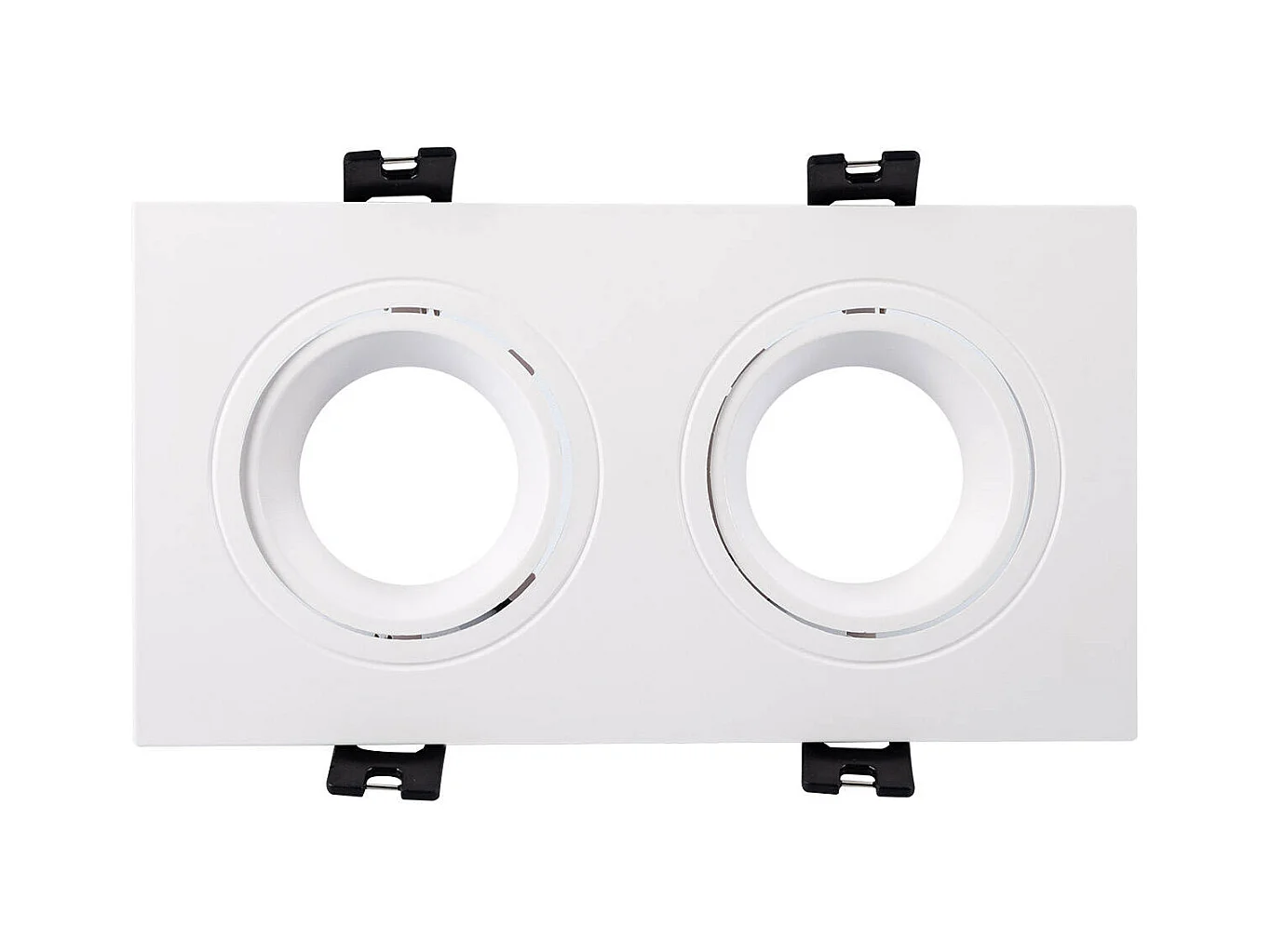 Spot LED Downlight Carré Inclinable GU10 6W Coupe 75x150mm PC No Flicker 4000K Blanc / Noir Blanc neutre