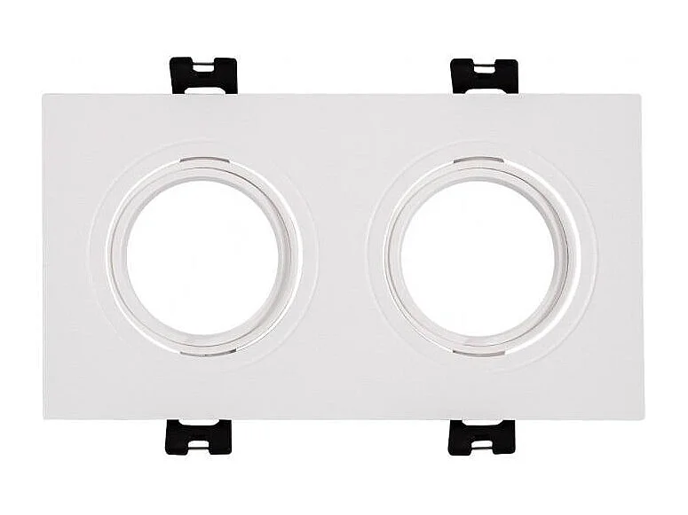 Spot LED Downlight Carré Inclinable GU10 6W Coupe 75x150mm PC No Flicker 4000K Blanc / Noir Blanc neutre