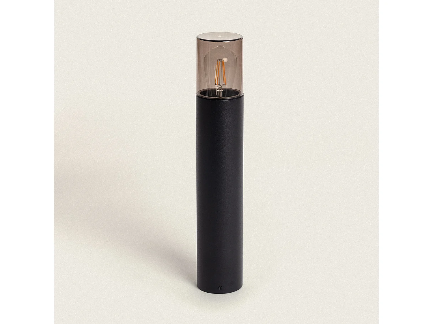 Baliza Exterior Superficie Pie 50cm Aluminio Solok Negro Mate