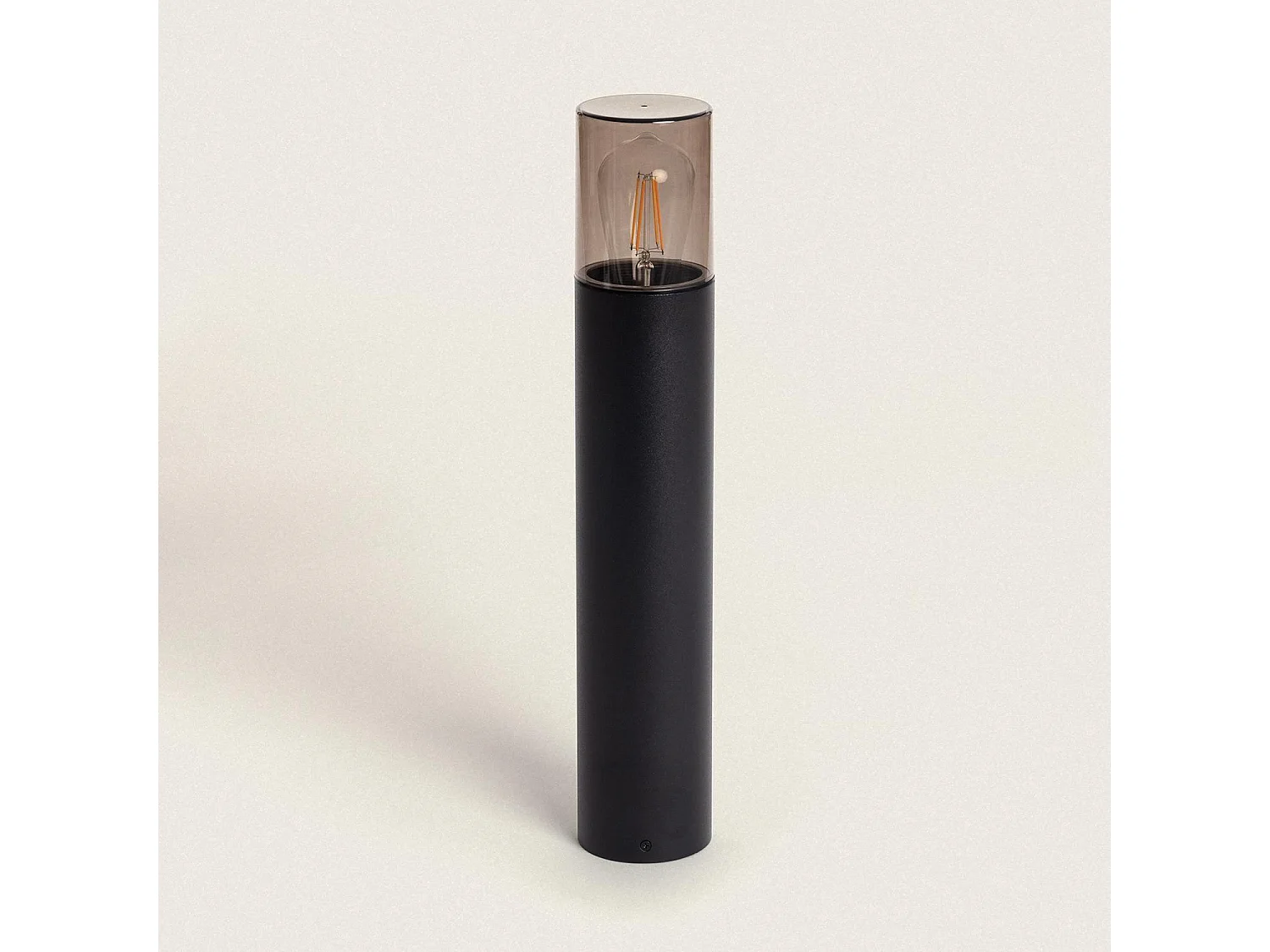 Baliza Exterior Superficie Pie 50cm Aluminio Solok Negro Mate