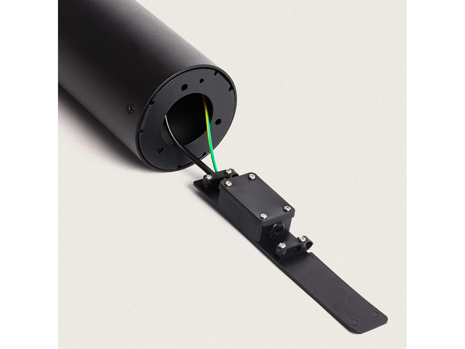 Baliza Exterior Superficie Pie 50cm Aluminio Solok Negro Mate