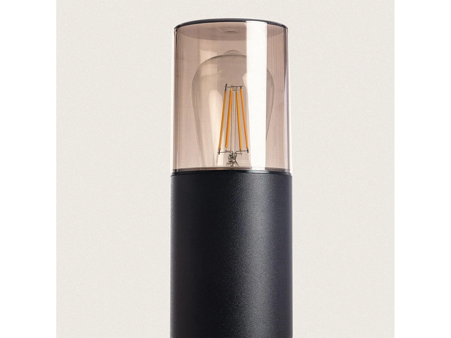 Baliza Exterior Superficie Pie 50cm Aluminio Solok Negro Mate