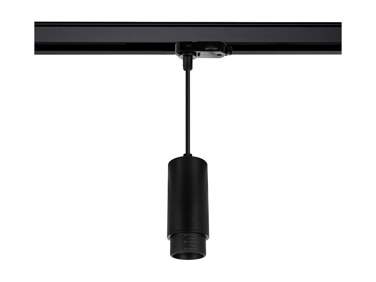 Suspension Cuarzo Multiangle 10-50º de Rail Triphasé pour Ampoule GU10  Noir