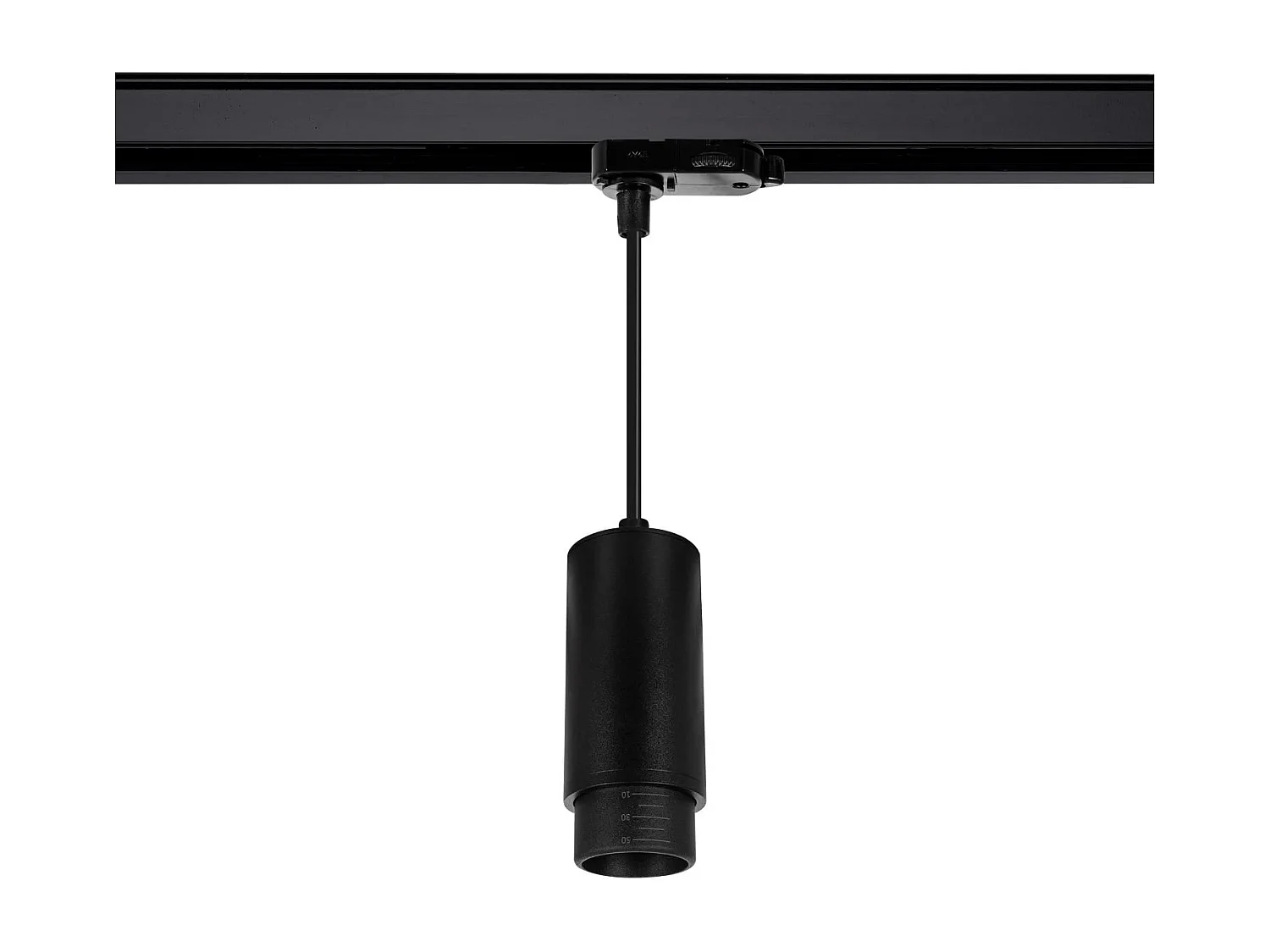 Suspension Cuarzo Multiangle 10-50º de Rail Triphasé pour Ampoule GU10  Noir
