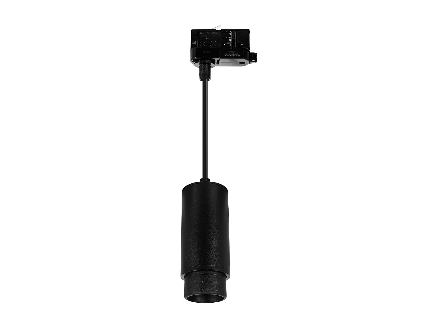 Suspension Cuarzo Multiangle 10-50º de Rail Triphasé pour Ampoule GU10  Noir