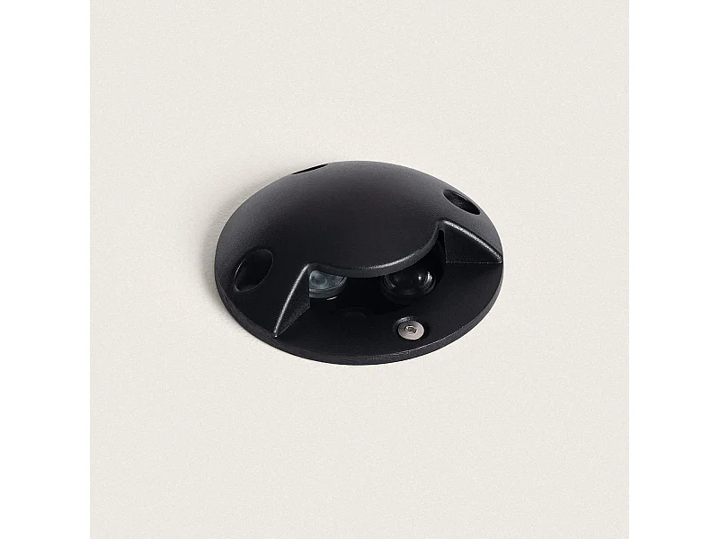 Balise Extérieure LED 3W Encastrable au Sol Gimsha 1L Noire 2700K Blanc chaud