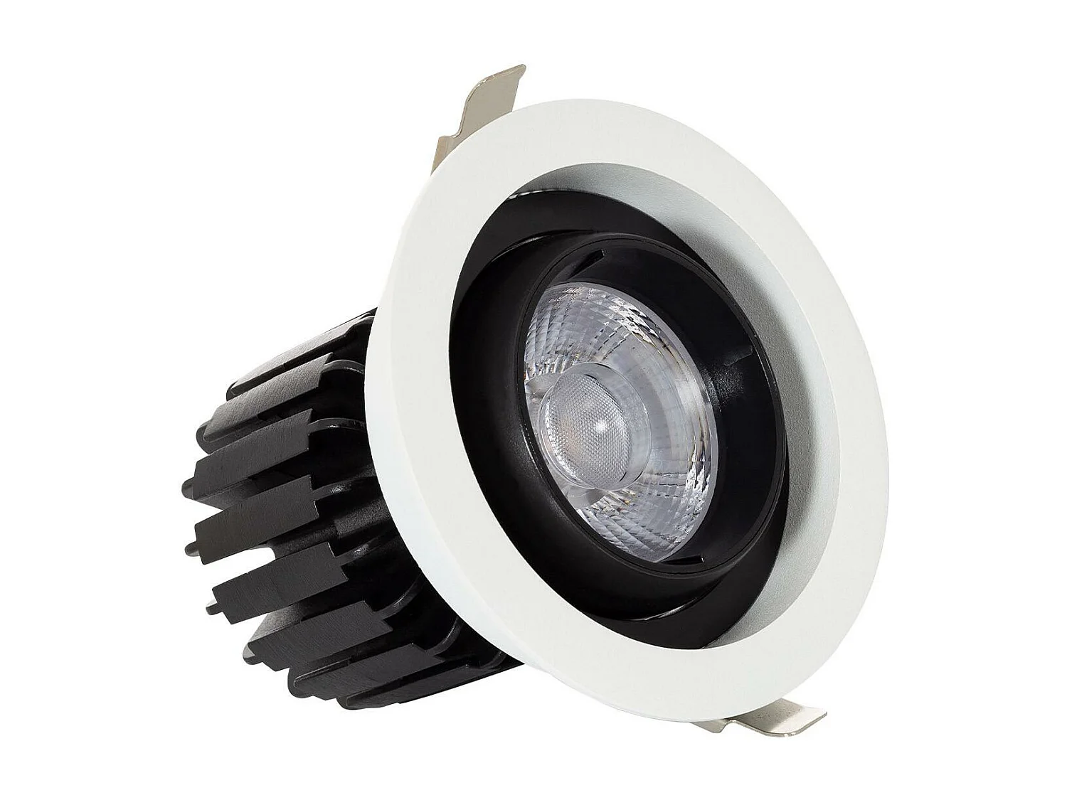Faretto Downlight LED 18W COB Orientabile 360º Circolare Foro Ø 115mm CRI90 Expert Color No Flicker No Flicker 4000K Bianco Naturale