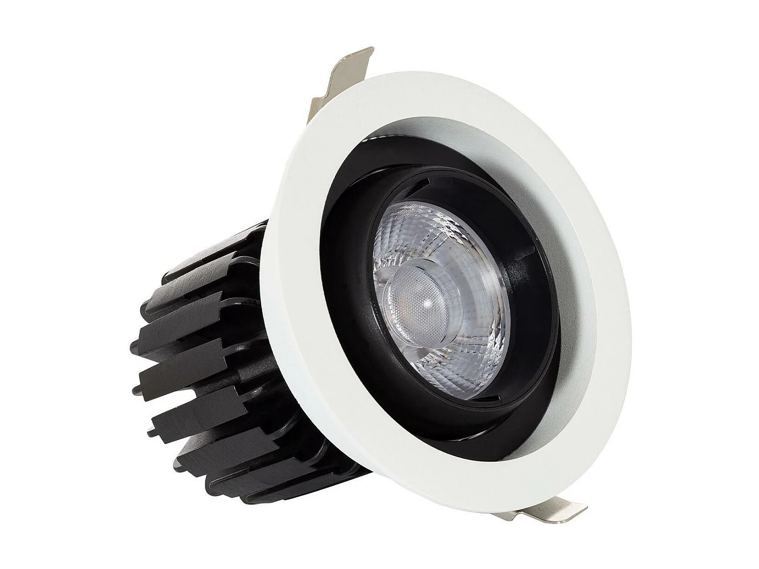 Faretto Downlight LED 18W COB Orientabile 360º Circolare Foro Ø 115mm CRI90 Expert Color No Flicker No Flicker 4000K Bianco Naturale