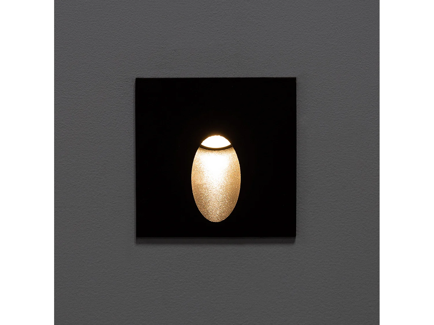 Balise Extérieure Murale LED Encastrable 3W Carrée Ellis Noire