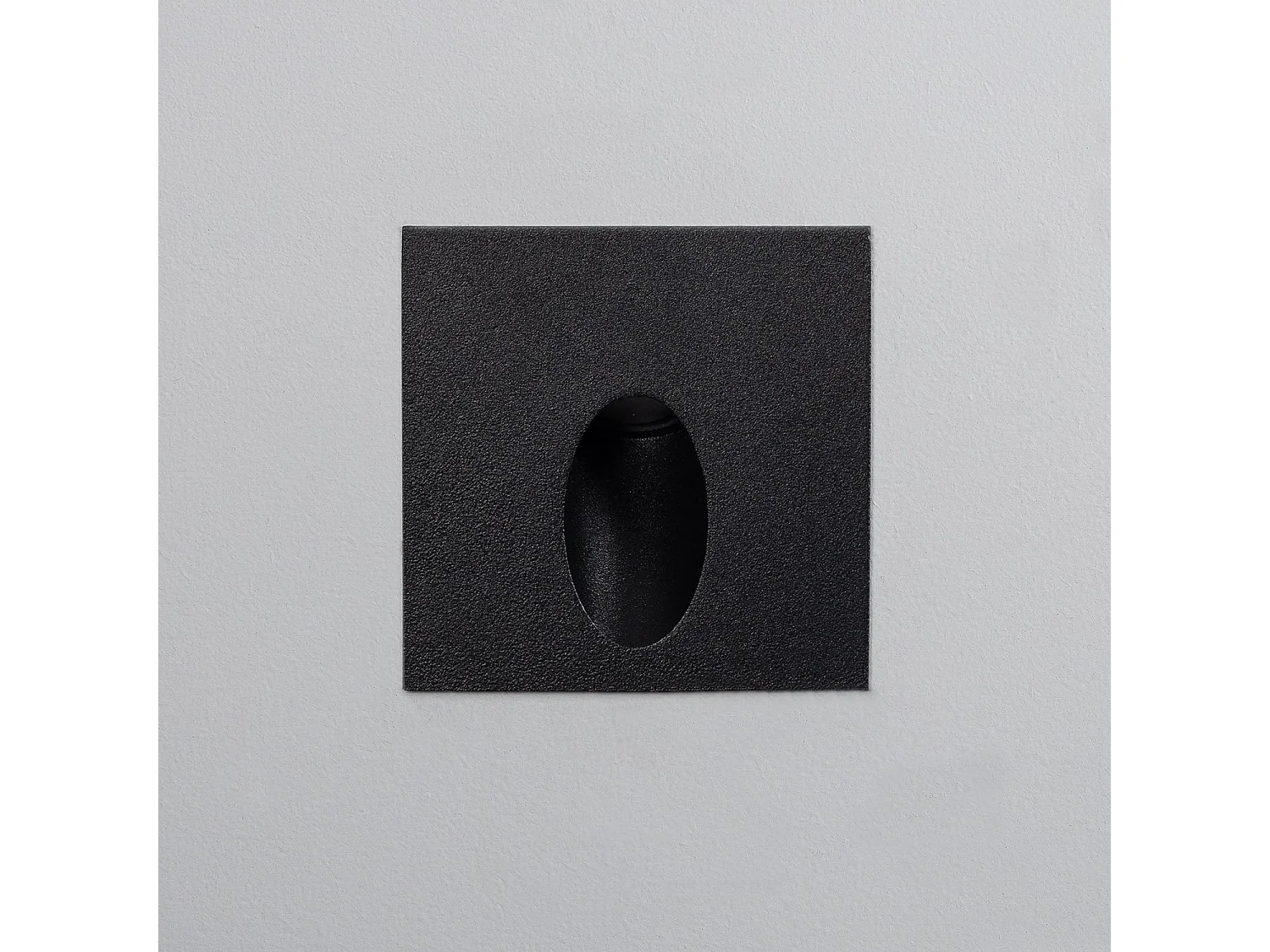 Balise Extérieure Murale LED Encastrable 3W Carrée Ellis Noire