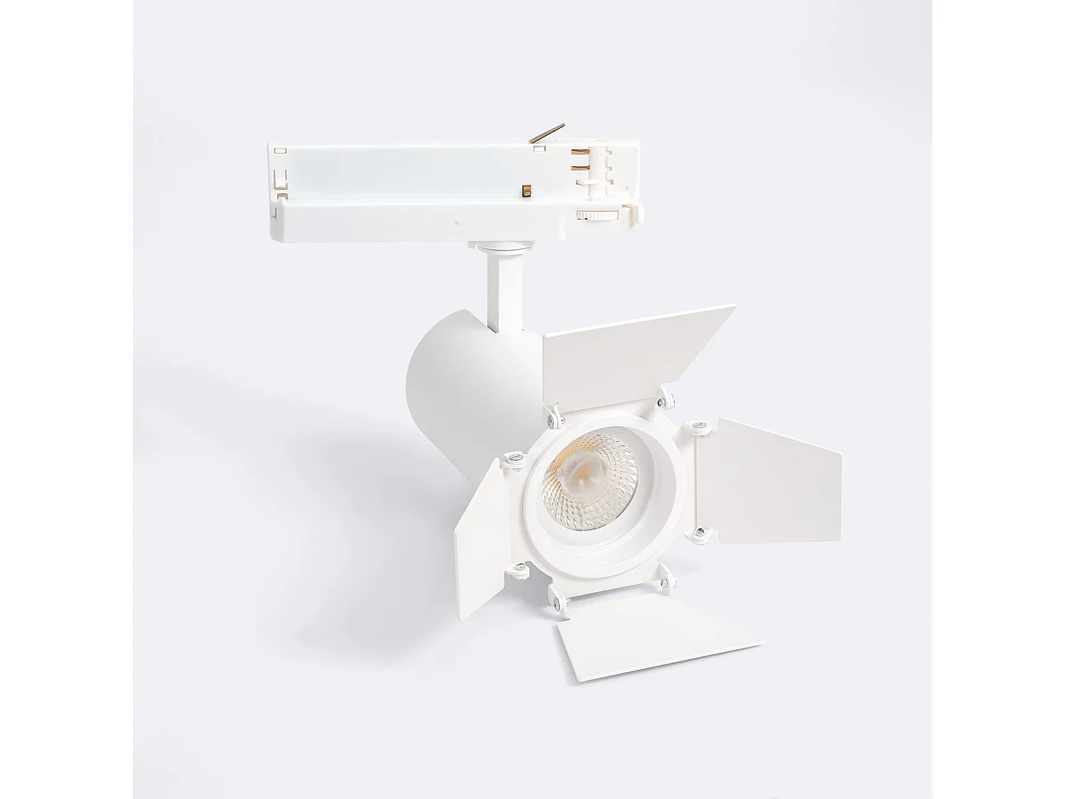 Spot LED Fasano Cinéma 20W CCT Sélectionnable pour Rail Triphasé Dimmable Blanc 2700K - 3200K - 4000K Sélectionnable