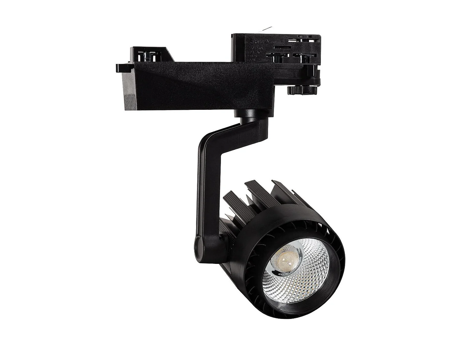 Spot LED sur Rail Triphasé 30W Dora Noir 4000K Blanc neutre