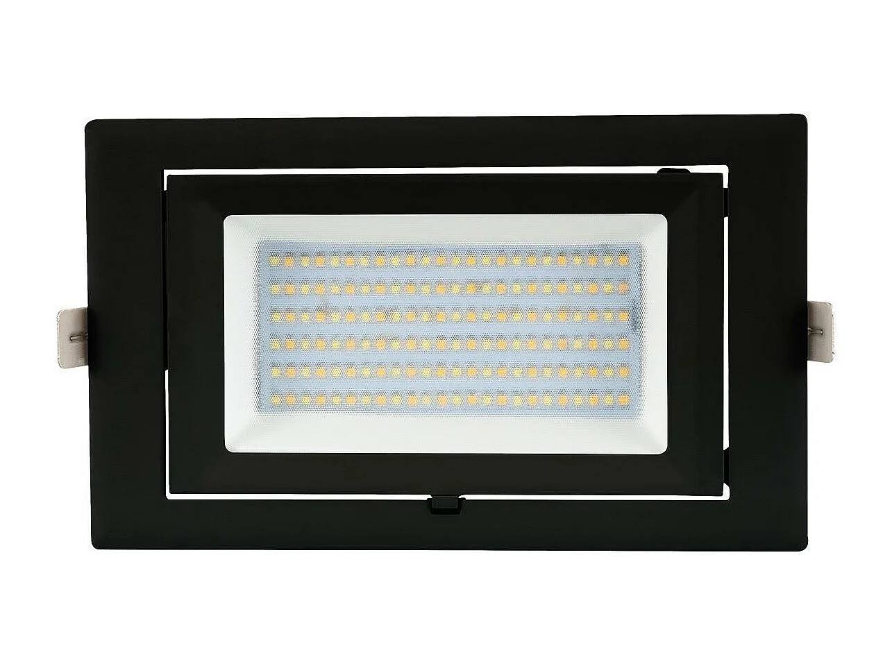 Spot Downlight LED 20W Rectangulaire Orientable  130 lm/W LIFUD Coupe 210x125 mm Noir Blanc Chaud  3000K