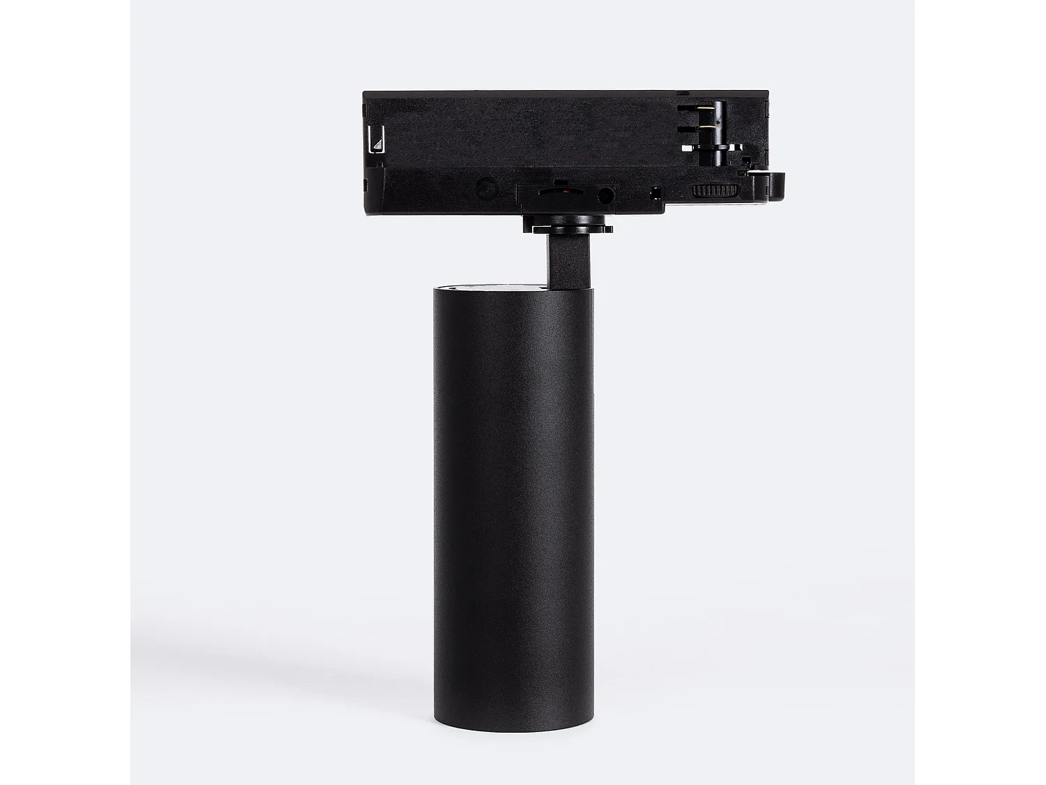 Spot LED sur Rail Triphasé 20W Carlo Noir 2700K Blanc chaud