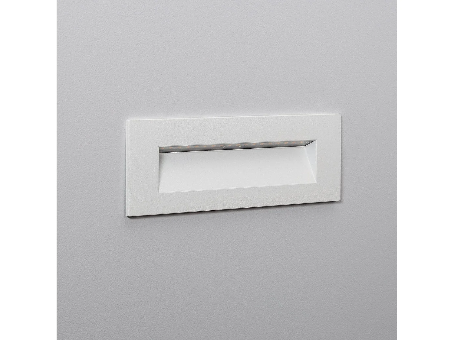 Baliza Exterior LED 6W Empotrable Pared Rectangular Blanco Groult 2700K Blanco Cálido
