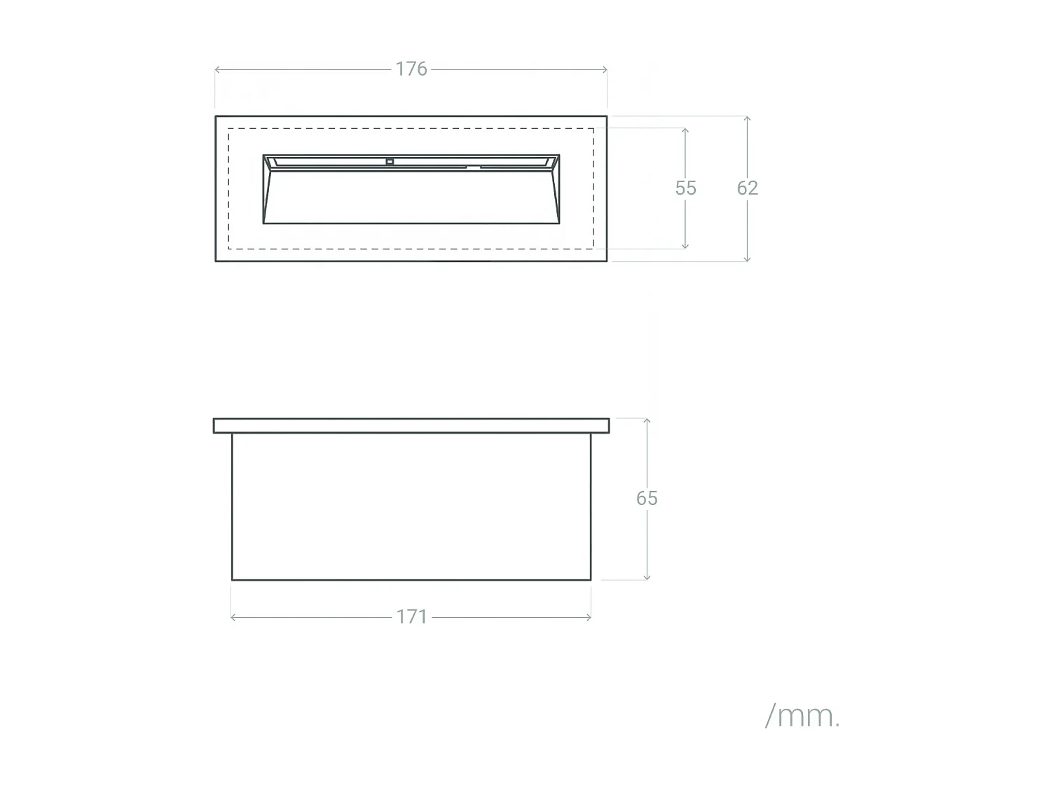 Baliza Exterior LED 6W Empotrable Pared Rectangular Blanco Groult 2700K Blanco Cálido