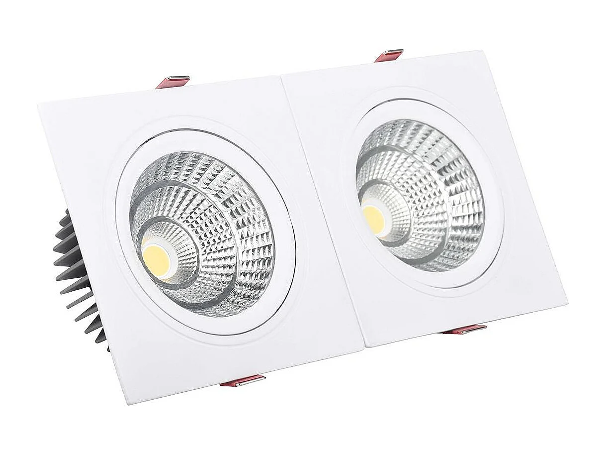 Spot Downlight LED 10W Rectangulaire Madison Coupe 165x75 mm 3000K Blanc chaud