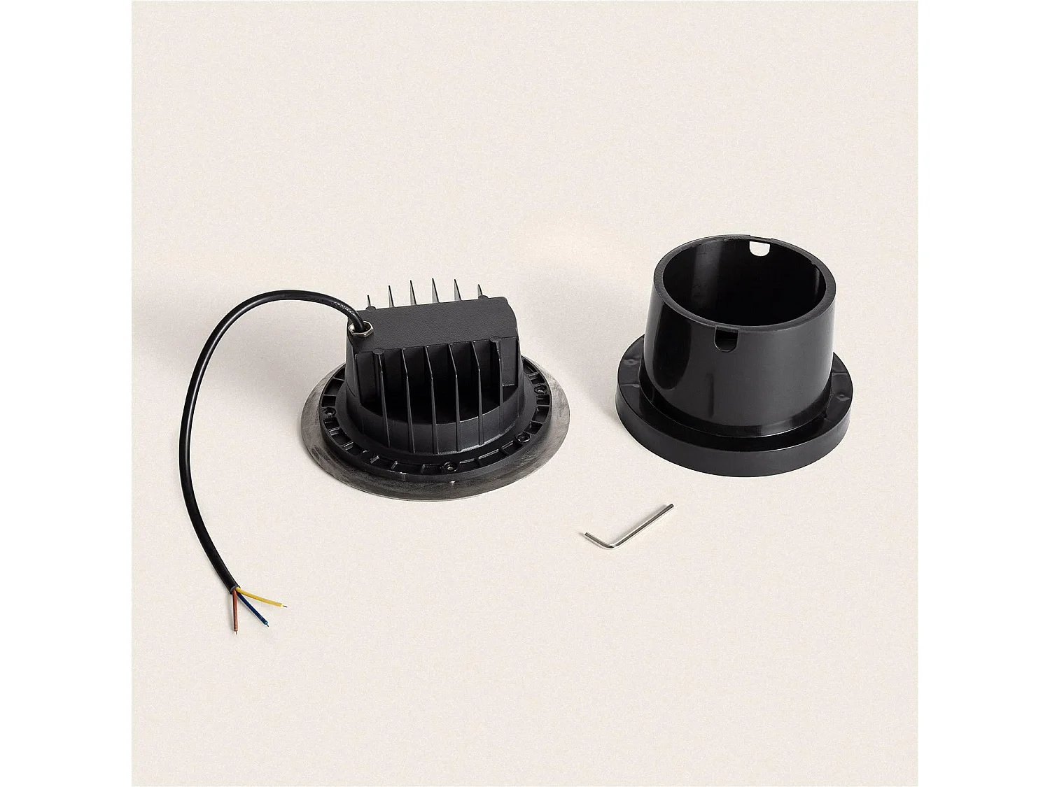 Spot LED Extérieur Solide Encastrable au Sol Inox 12W 2700K Blanc chaud