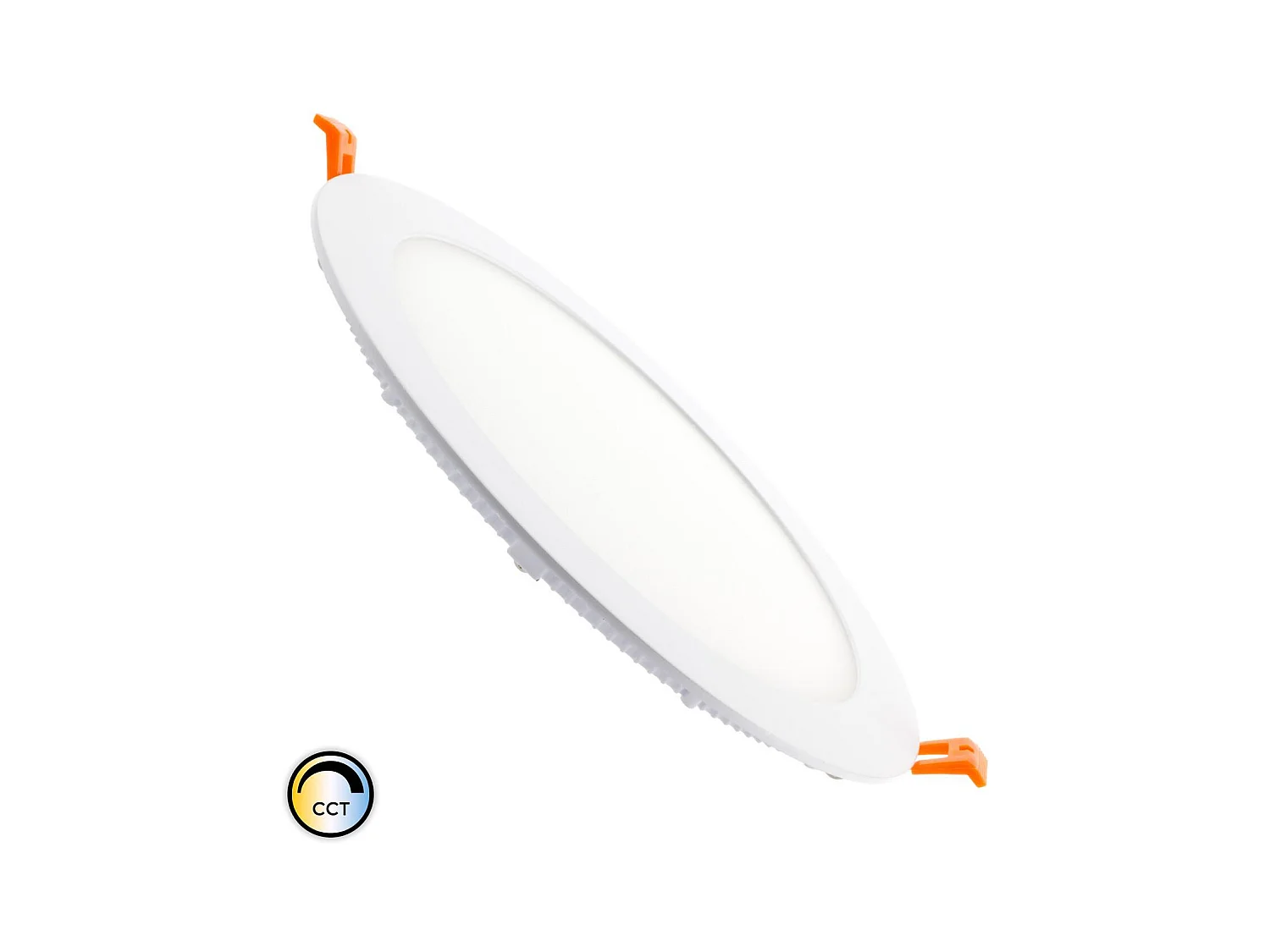 Dalle LED 18W Ronde SwitchCCT Sélectionnable Coupe Ø 205mm Compatible avec Télécommande RF V2 Sélectionnable (chaud-neutre-froid)