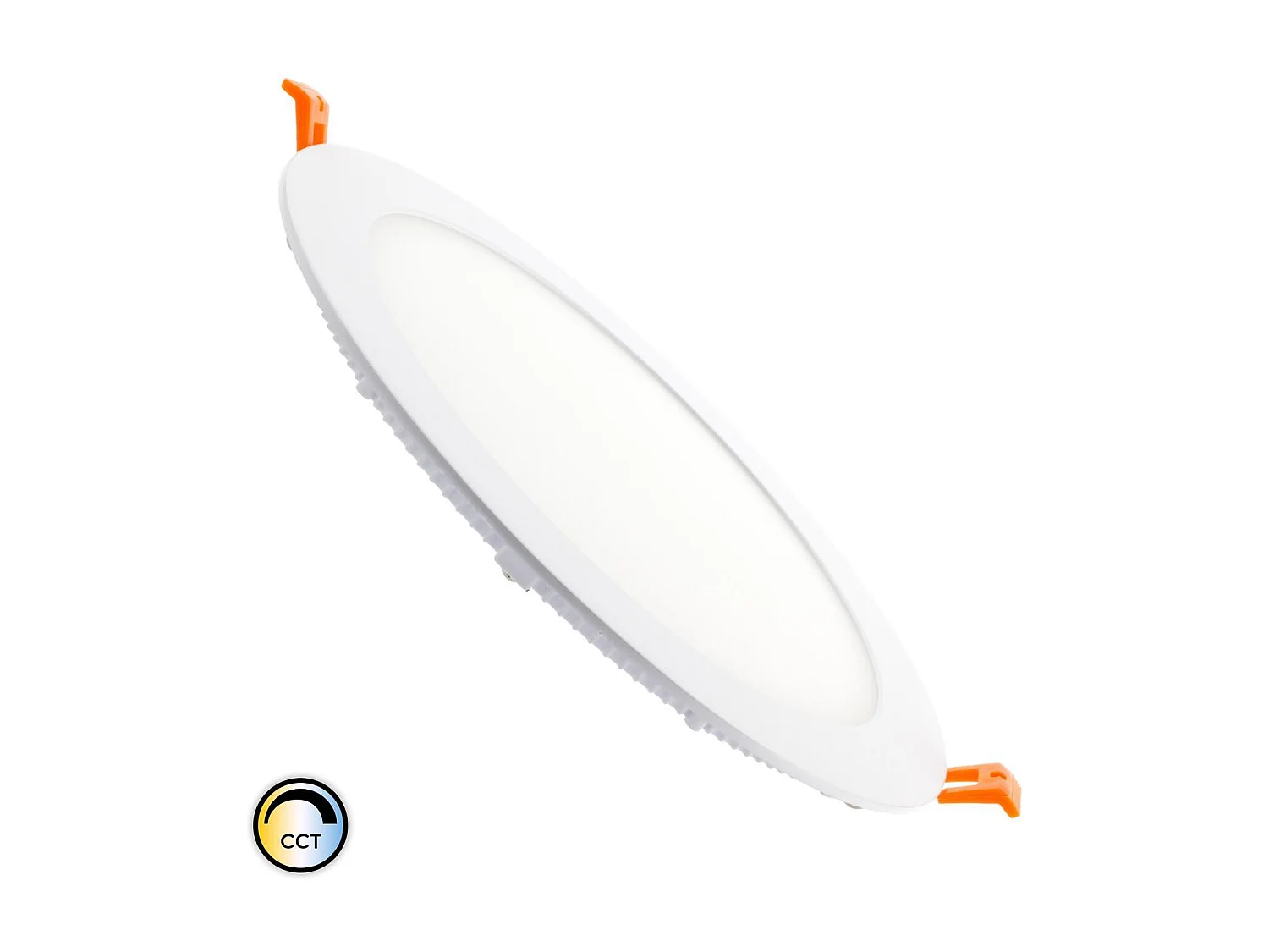 Dalle LED 18W Ronde SwitchCCT Sélectionnable Coupe Ø 205mm Compatible avec Télécommande RF V2 Sélectionnable (chaud-neutre-froid)