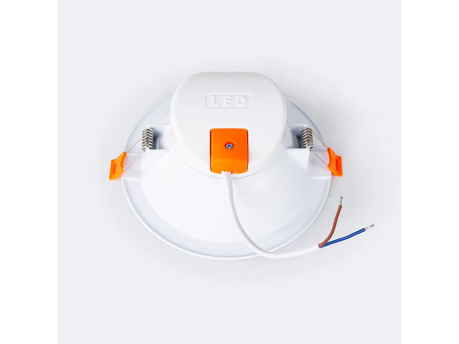 Downlight LED 12W Rond LUX CRI90 Coupe Ø 125 mm IP44 No Flicker 2700K Blanc chaud