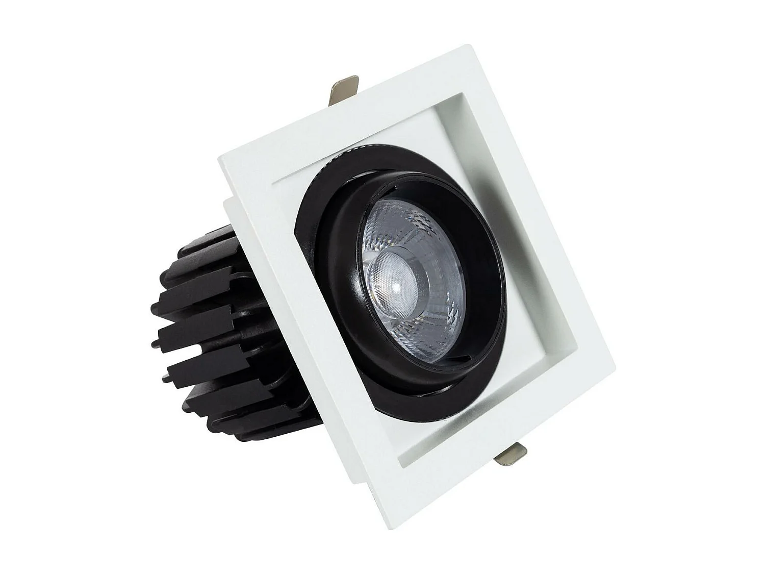 Foco Downlight LED 18W COB Direccionable 360º Cuadrado Corte 125x125 mm CRI90 Expert Color No Flicker No Flicker 6000K Blanco Frío