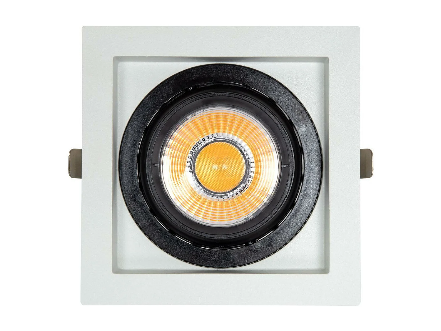 Spot LED Downlight COB Carré Orientable 360º Expert Color No Flicker CRI90 18W Coupe 125x125mm Expert Color No Flicker 6000K Blanc froid