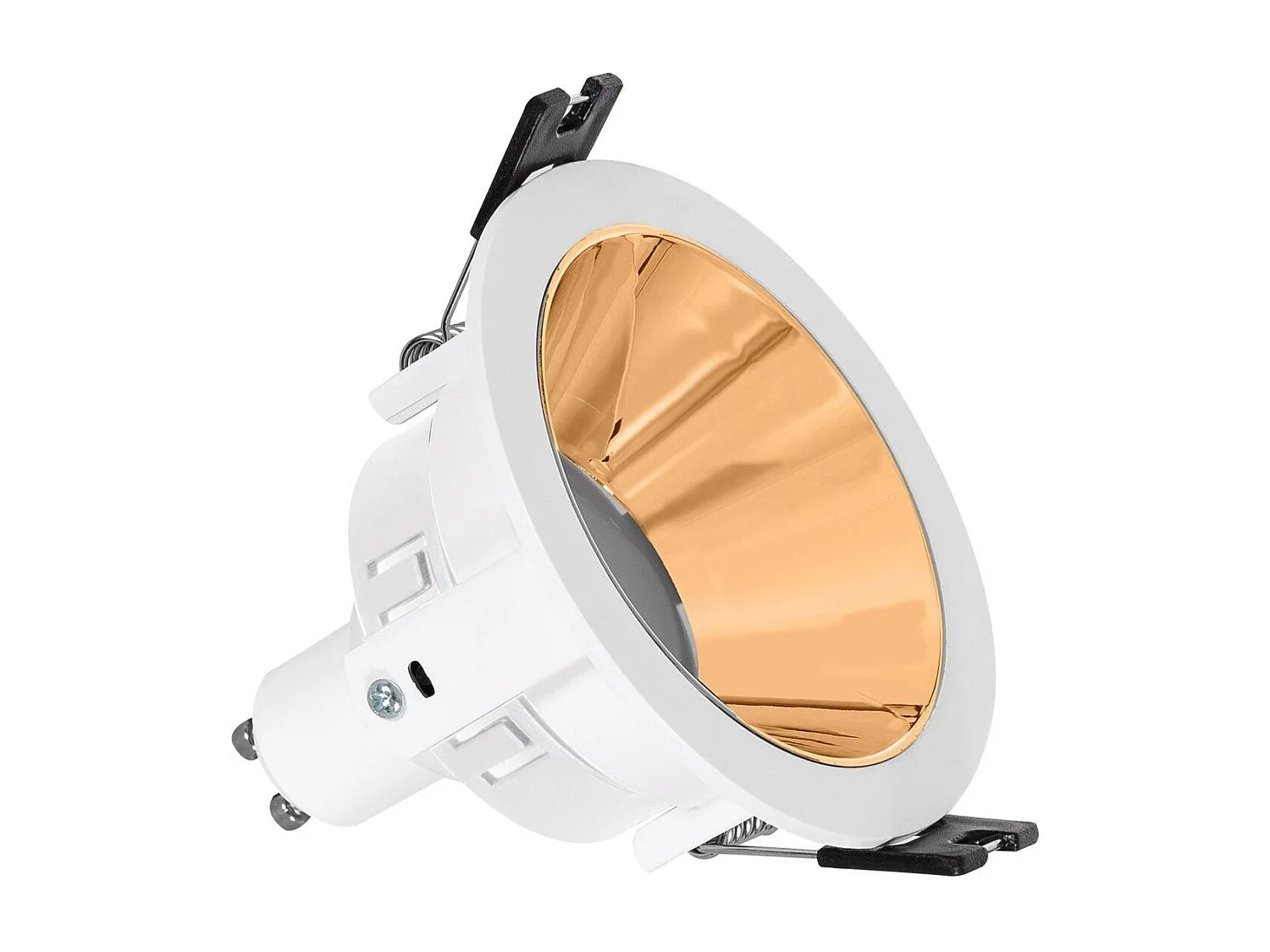 Downlight Conico GU10 6W PC Galvanizzato Foro Ø 75mm No Flicker 4000K Bronzo Bianco Naturale