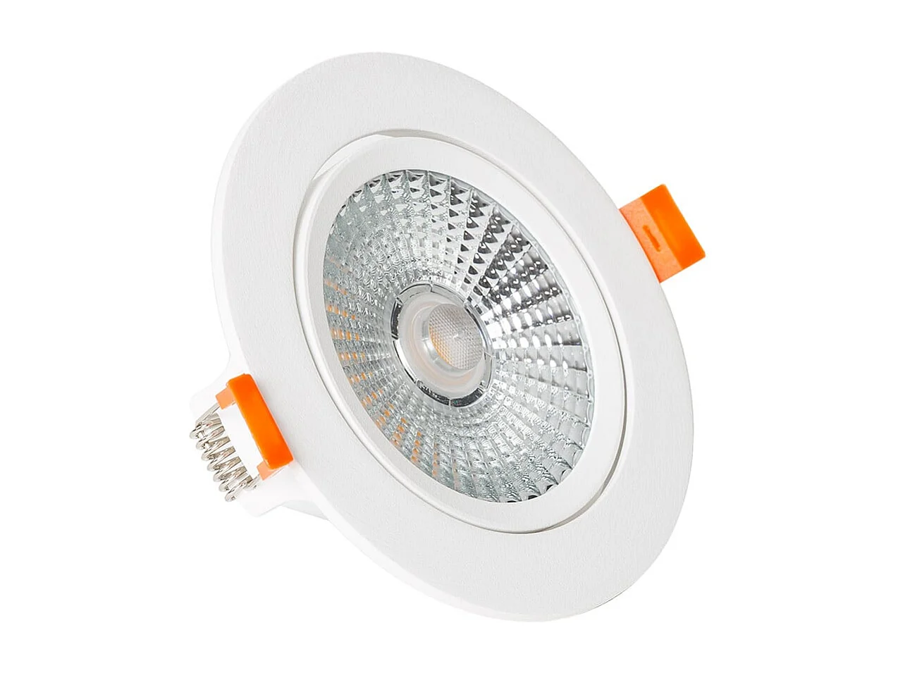 Foco Downlight LED 15W COB Superslim Direccionable Circular Blanco Corte Ø100 mm CRI90 Expert Color No Flicker 2700K Blanco Cálido