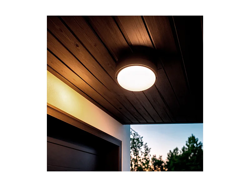 Plafón LED 25W Circular para Exterior Ø175 mm IP65 Hublot Black 4000K Blanco Neutro