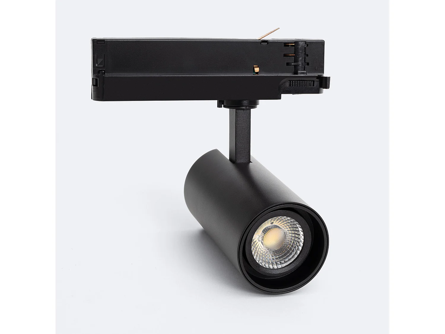 Spot LED sur Rail Triphasé 20W Fasano Dimmable CCT Noir 3200K Blanc chaud