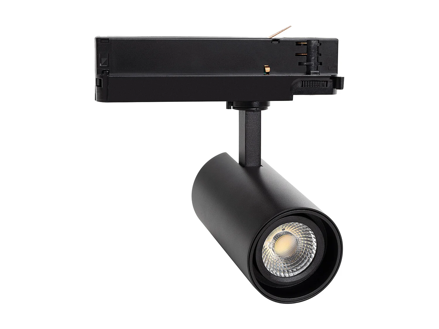 Spot LED sur Rail Triphasé 20W Fasano Dimmable CCT Noir 3200K Blanc chaud