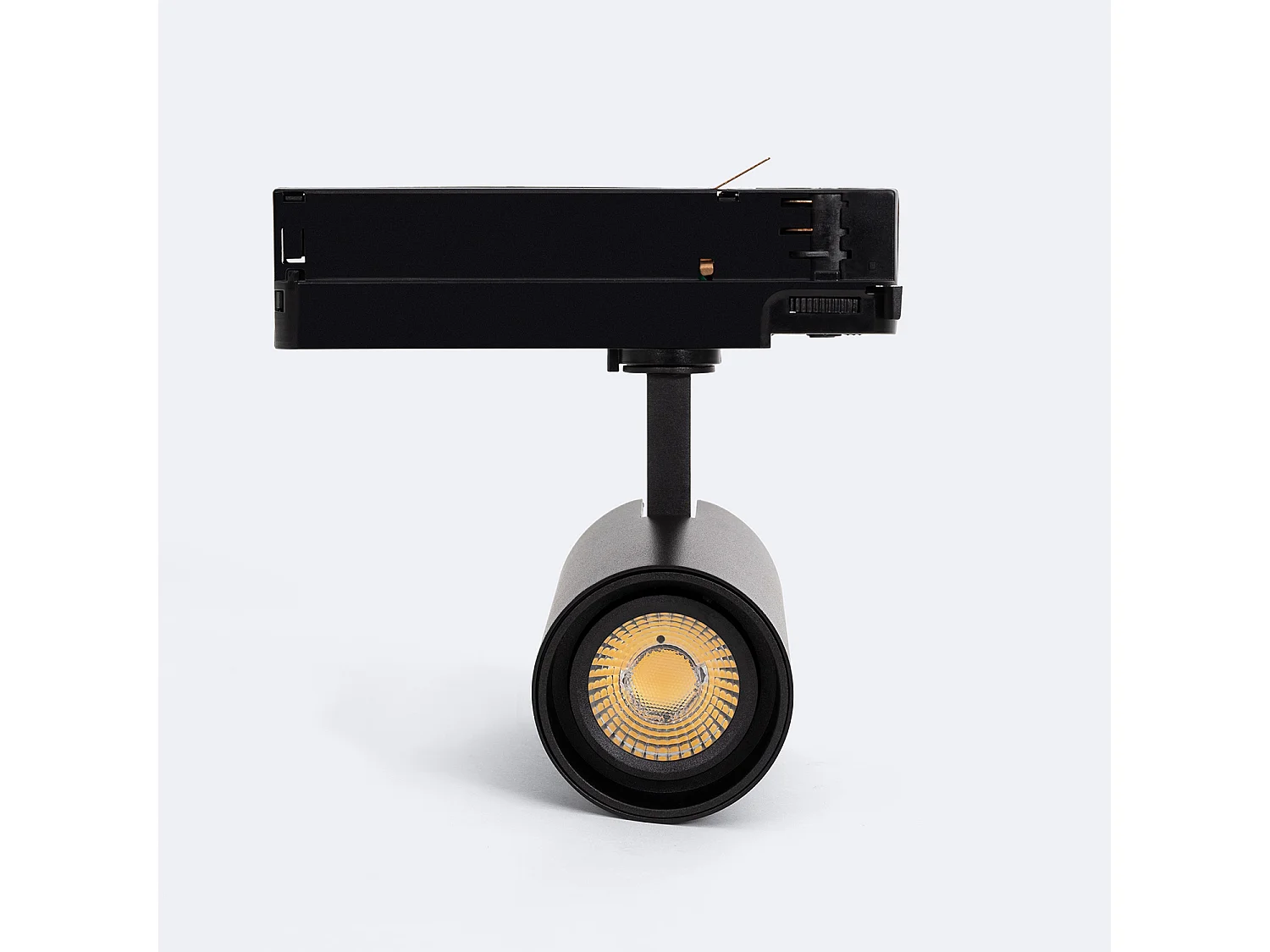 Spot LED sur Rail Triphasé 20W Fasano Dimmable CCT Noir 3200K Blanc chaud