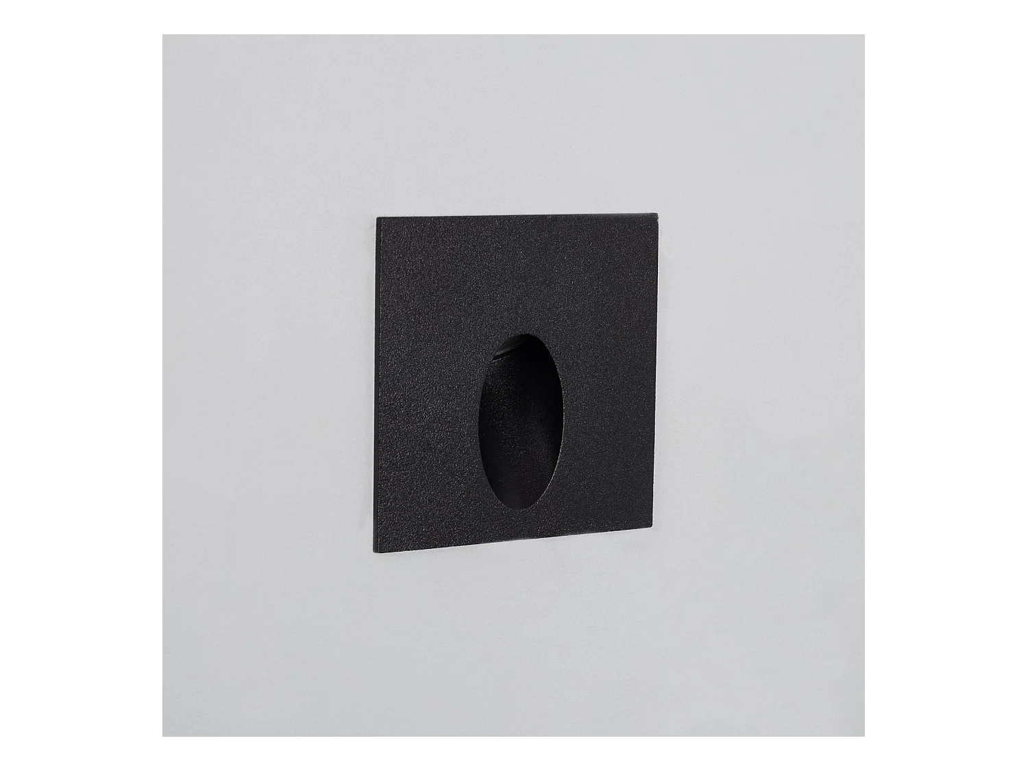 Baliza Exterior LED 3W Empotrable Pared Cuadrado Negro Ellis 4000K Blanco Neutro