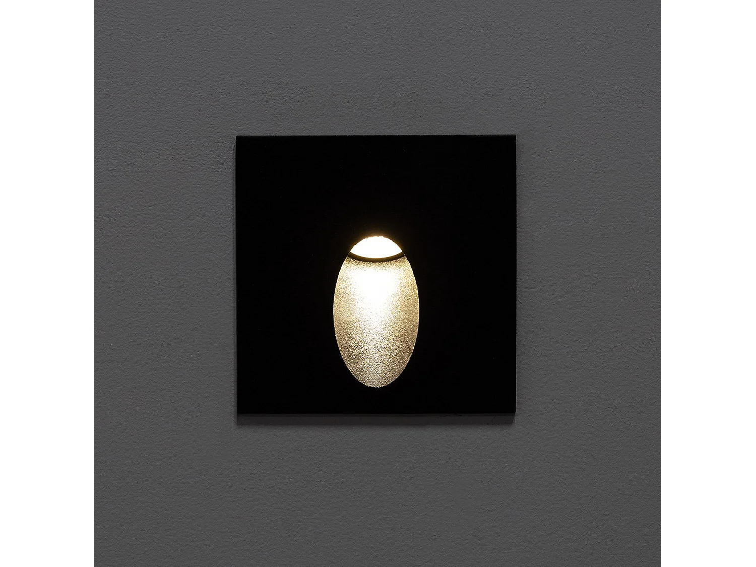 Balise Extérieure Murale LED Encastrable 3W Carrée en Aluminium Ellis Noire  4000K Blanc neutre