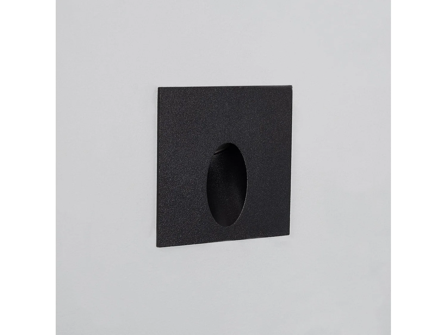 Balise Extérieure Murale LED Encastrable 3W Carrée en Aluminium Ellis Noire  4000K Blanc neutre