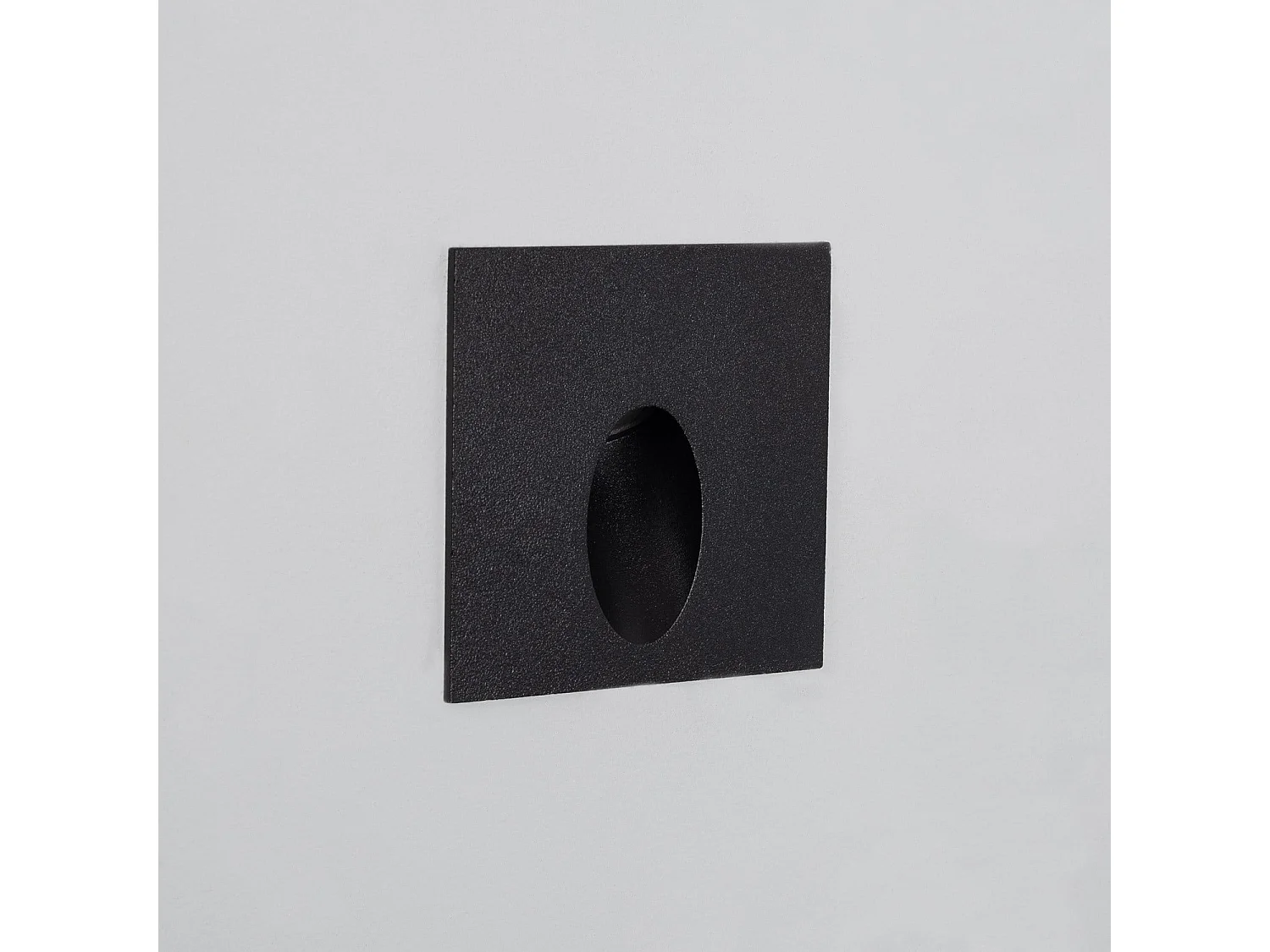 Balise Extérieure Murale LED Encastrable 3W Carrée en Aluminium Ellis Noire  4000K Blanc neutre