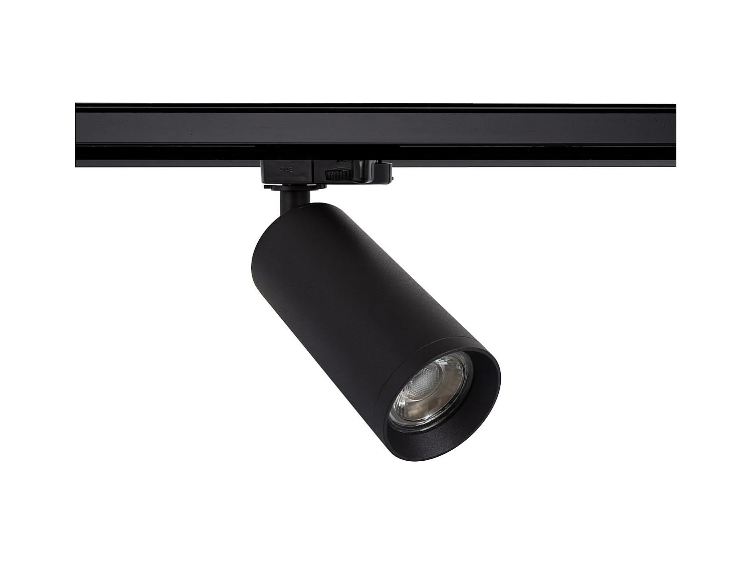 Spot à Douille sur Rail Triphasé Quartz pour Ampoule GU10 Noir