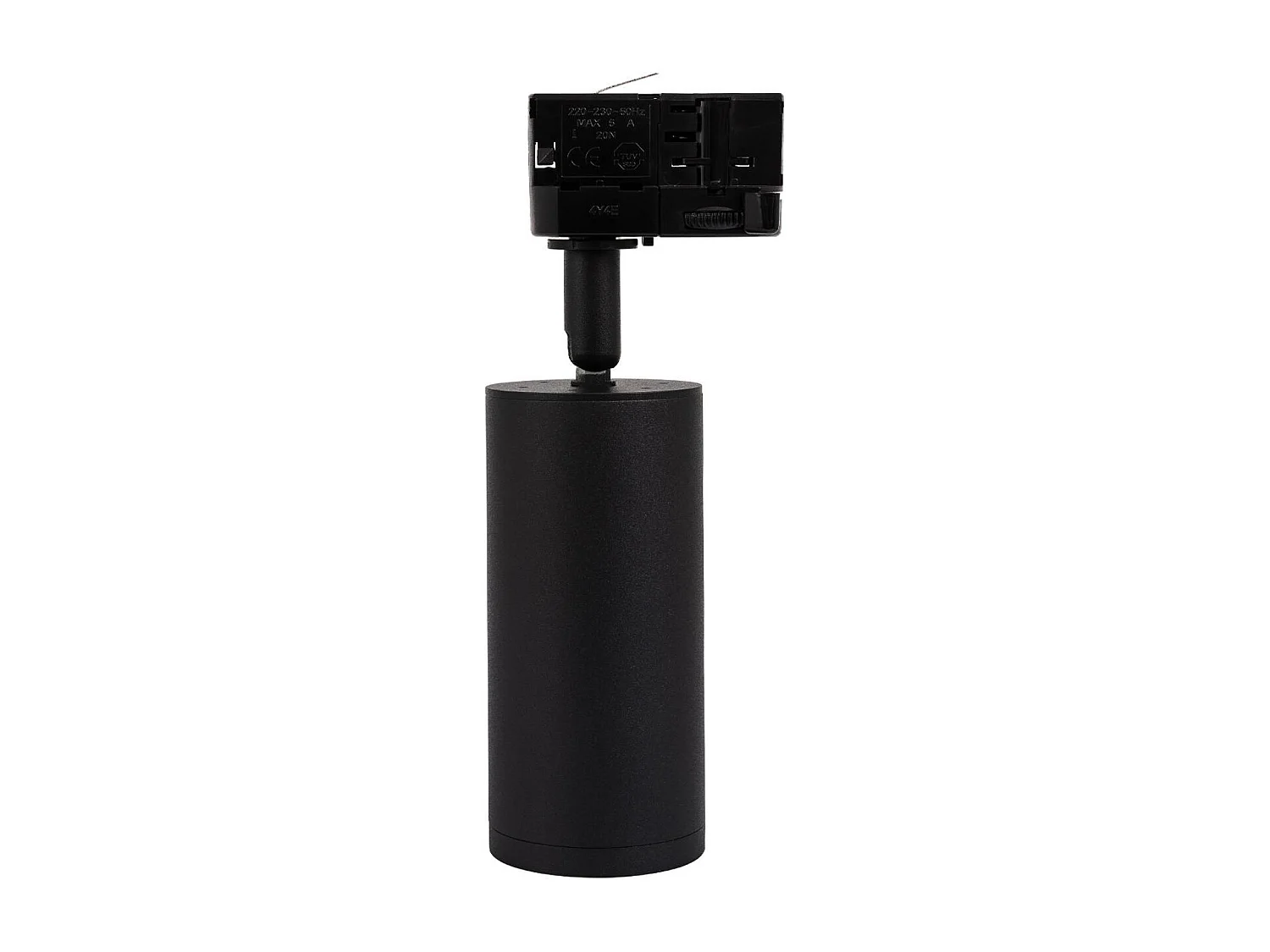 Spot à Douille sur Rail Triphasé Quartz pour Ampoule GU10 Noir
